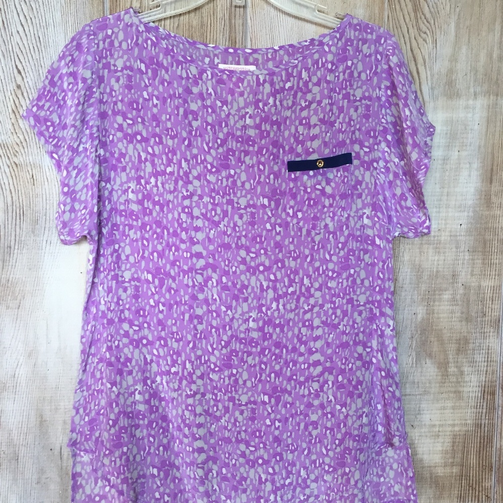 Primrose Silk Short Dolman Sleeve Top S